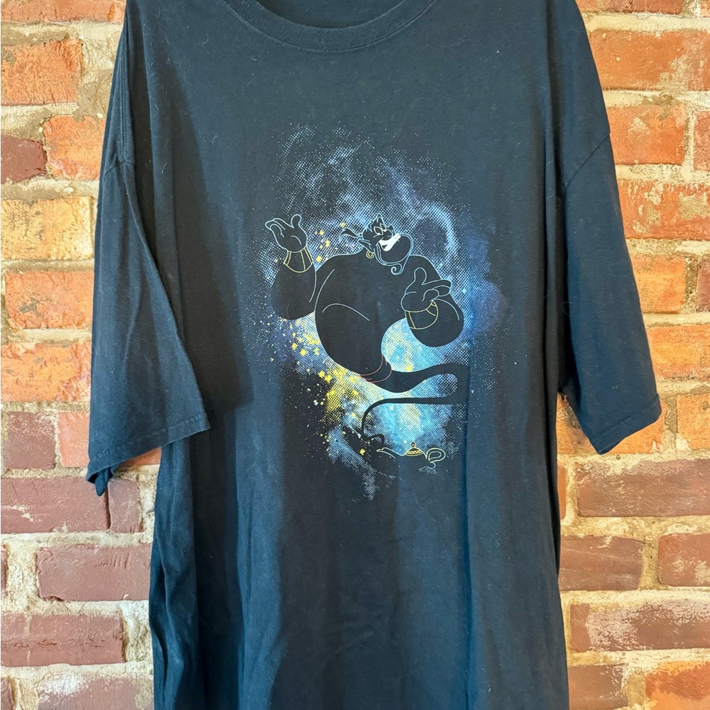Men's Black Graphic T-Shirt Genie Aladdin